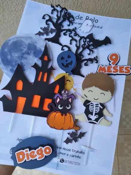 Topo de Bolo Halloween
