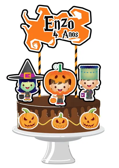 Topo de Bolo Halloween