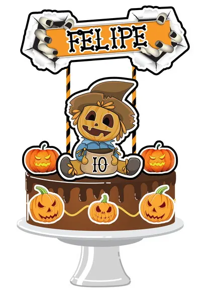 Topo de Bolo Halloween