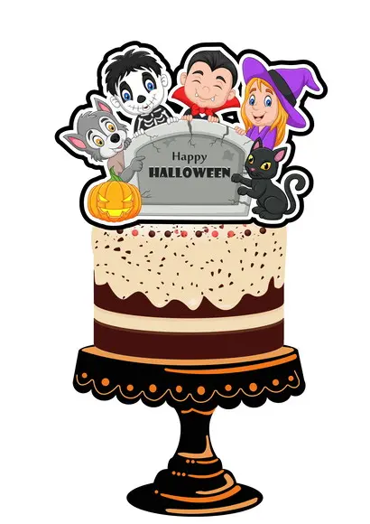 Topo de Bolo Halloween