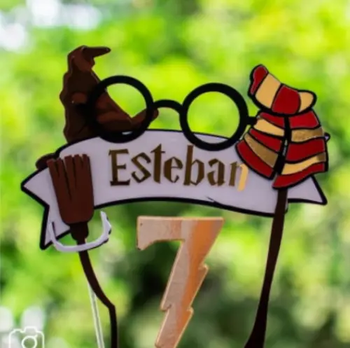 Topo de Bolo Harry Potter