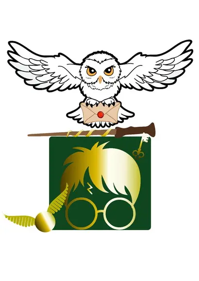 Topo de Bolo Harry Potter