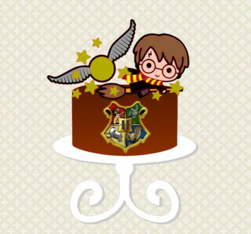 Topo de Bolo Harry Potter