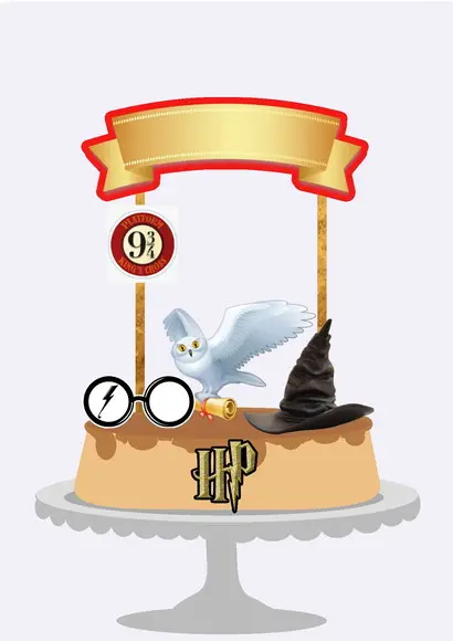 Topo De Bolo Harry Potter