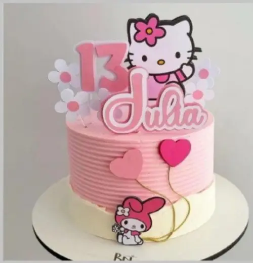 Topo de Bolo Hello Kitty