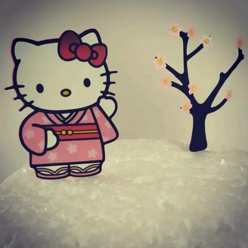 Topo de Bolo Hello kitty