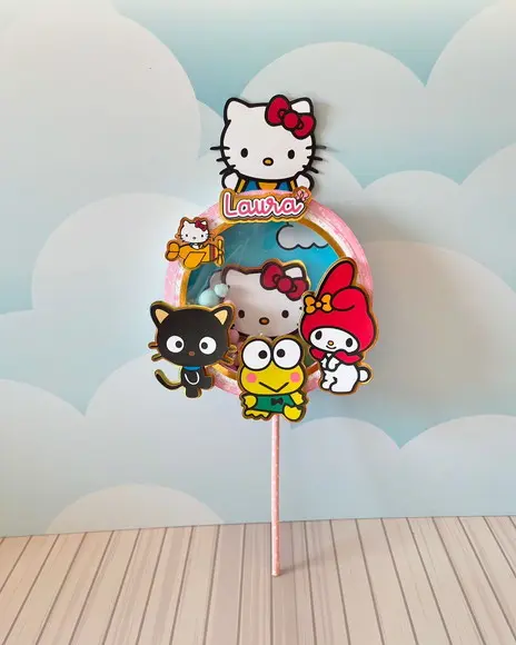 Topo de Bolo Hello Kitty