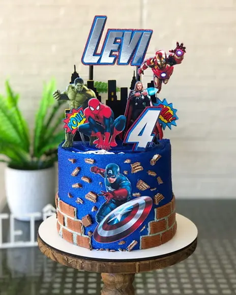 Topo de Bolo Heróis (vingadores)