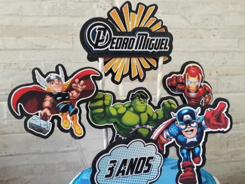 Topo de Bolo Heróis (vingadores)