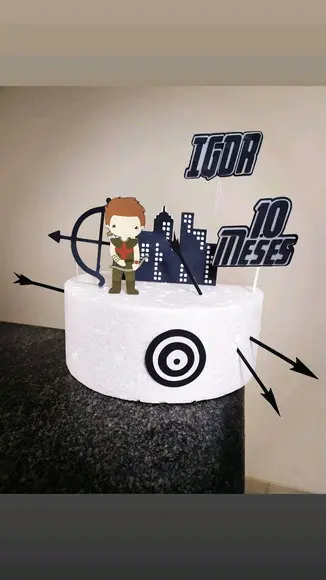 Topo de Bolo Heróis arqueiro