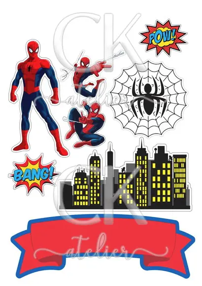 Topo de Bolo Homem Aranha