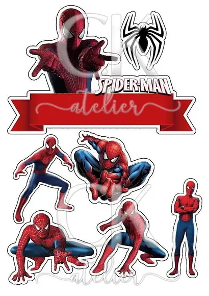 Topo de Bolo Homem Aranha