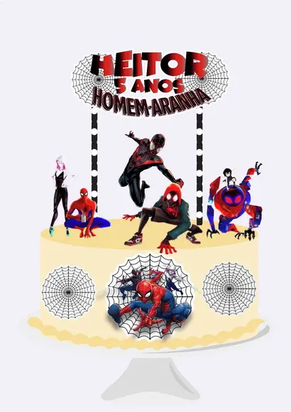 Topo de Bolo Homem Aranha
