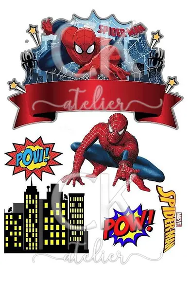 Topo de Bolo Homem Aranha