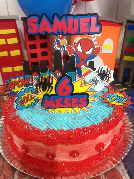 Topo de Bolo Homem Aranha Cute