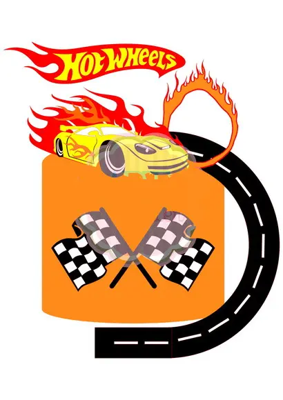 Topo de Bolo Hotwheels