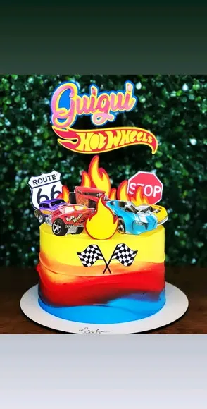 Topo de Bolo Hotwheels