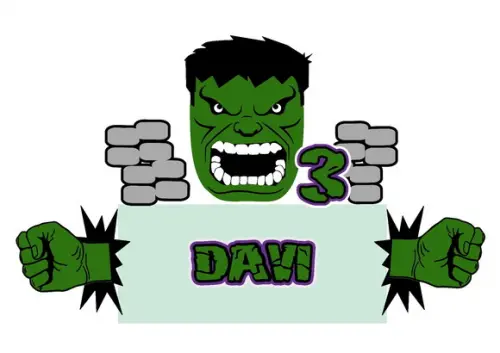 Topo de Bolo Hulk