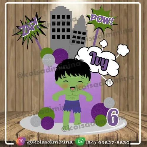Topo De Bolo Hulk