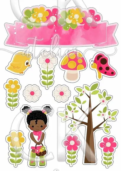 Topo de Bolo Jardim