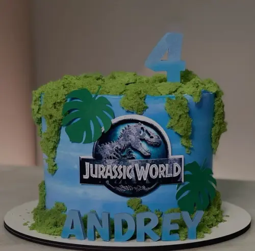 Topo de Bolo Jurassic Park
