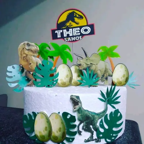 Topo de Bolo Jurassic Park