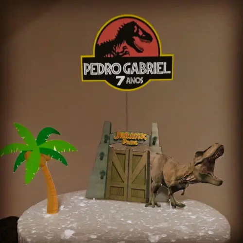 Topo de Bolo Jurassic world (simples)