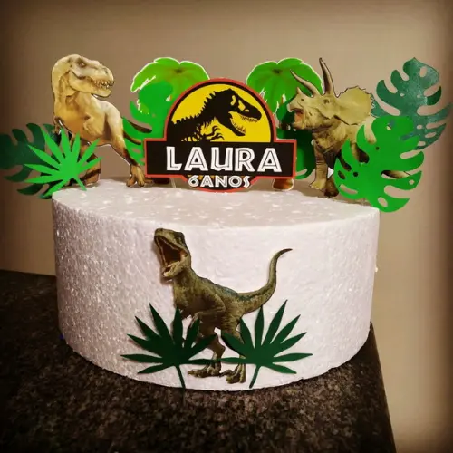 Topo de Bolo Jurassic Park