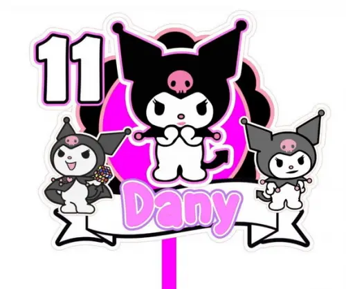 Topo de Bolo Kuromi