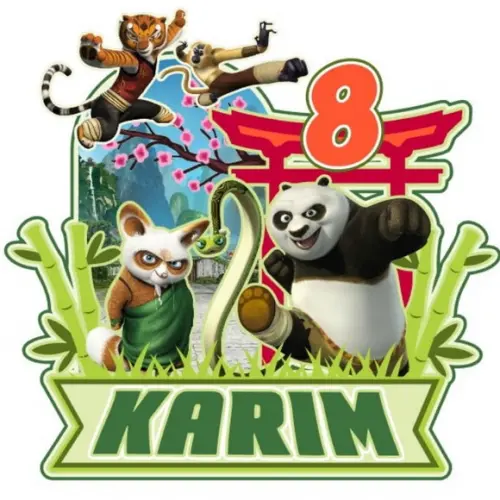 Topo de Bolo Kung Fu Panda
