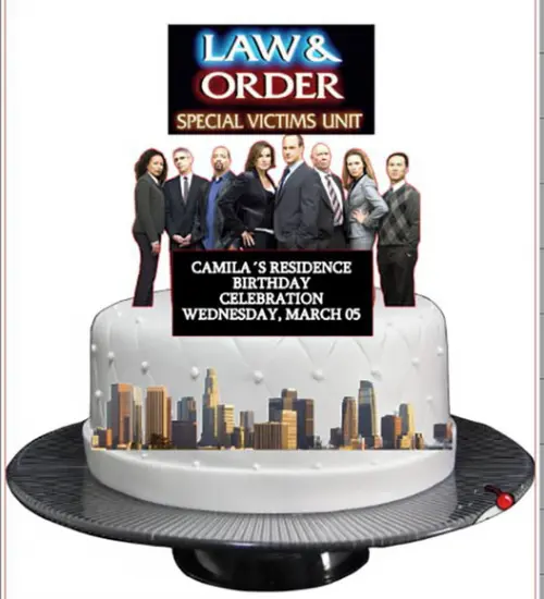 Topo de Bolo Law & Order Los Angeles