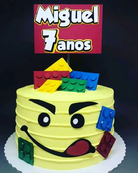 Topo de Bolo Lego