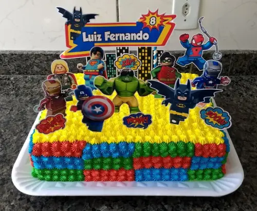 Topo de Bolo Lego