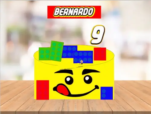 Topo de Bolo Lego