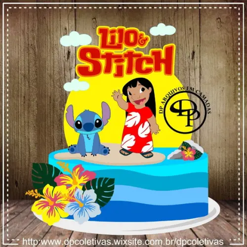 Topo De Bolo Lilo E Stitch