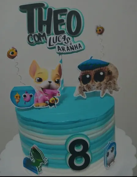 Topo de Bolo Lucas a Aranha