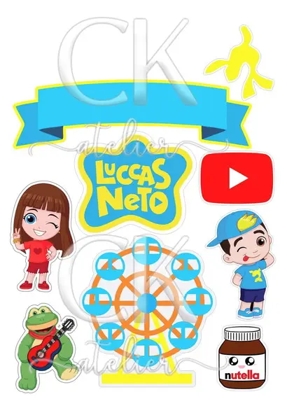 Topo de Bolo Lucas Neto