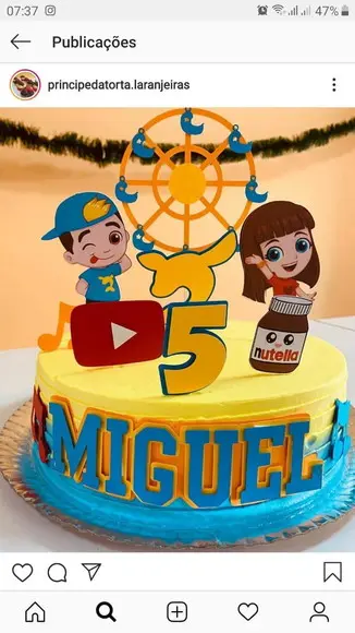 Topo de Bolo Lucas netto
