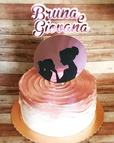 Topo de Bolo mãe e filha