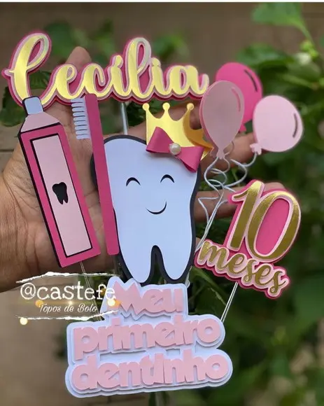 Topo de Bolo Meu Primeiro Dentinho