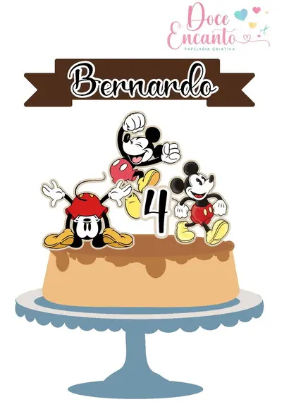 Topo de Bolo Mickey