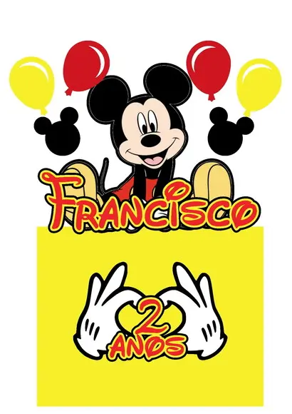Topo de Bolo Mickey