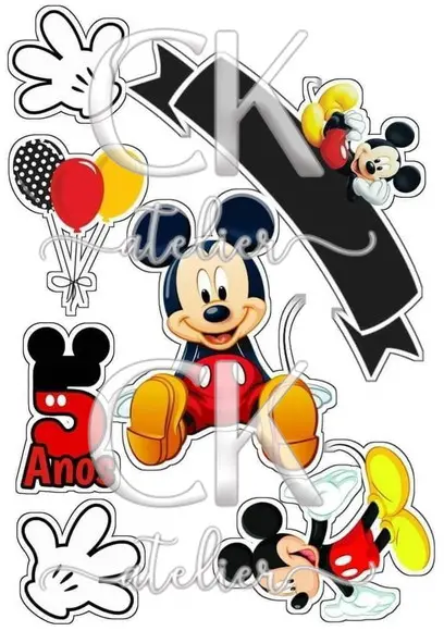 Topo de Bolo Mickey