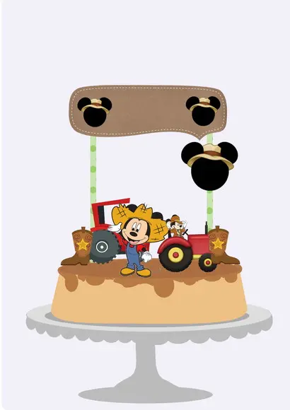 Topo de Bolo Mickey