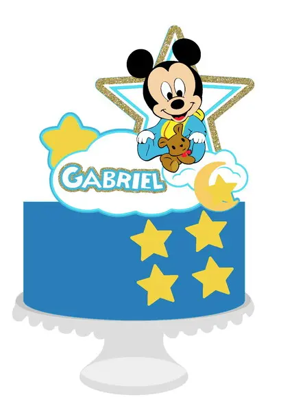 Topo de Bolo Mickey Baby