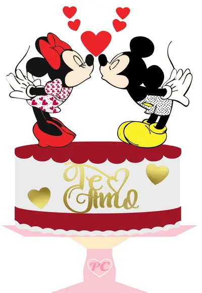 Topo de Bolo Mickey e MInnie
