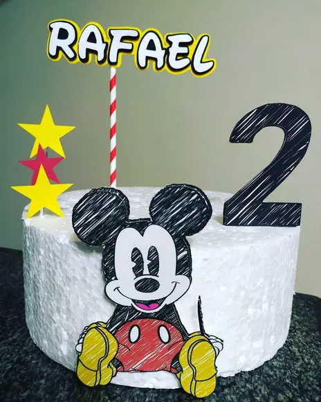 Topo de Bolo Mickey Vintage