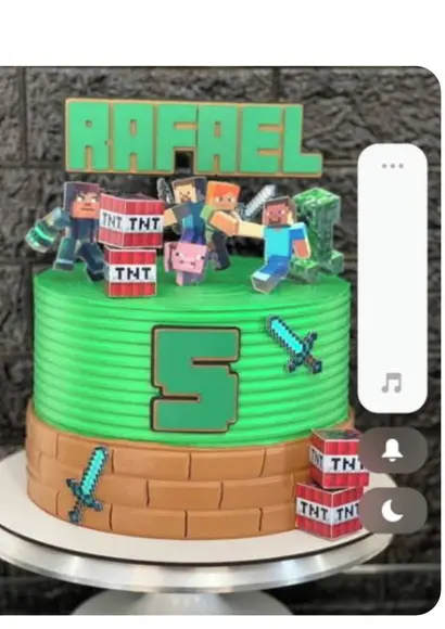 Topo de Bolo Minecraft