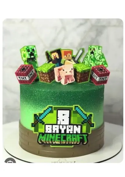Topo de Bolo Minecraft