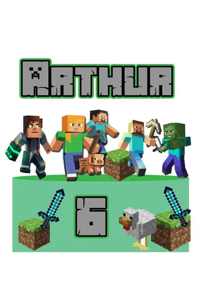 Topo de Bolo Minecraft